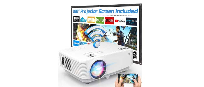 TMY WiFi Projector with 100″ Screen